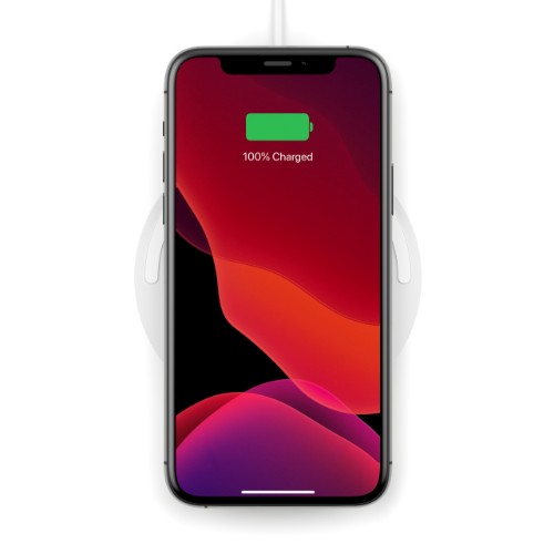 Belkin WIA001BTWH mobile device charger Telephone White AC Wireless charging Fast charging Auto