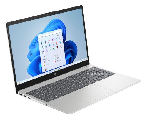 HP 15-fd0073na Intel® Core™ i3 i3-N305 Laptop 39.6 cm (15.6") Full HD 8 GB DDR4-SDRAM 512 GB SSD Wi-Fi 6 (802.11ax) Windows 11 Home Silver