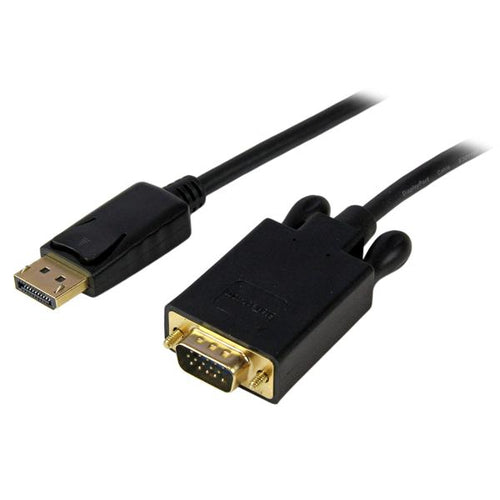 StarTech.com 3ft (1m) DisplayPort to VGA Cable - Active DisplayPort to VGA Adapter Cable - 1080p Video - DP to VGA Monitor Cable - DP 1.2 to VGA Converter - Latching DP Connector