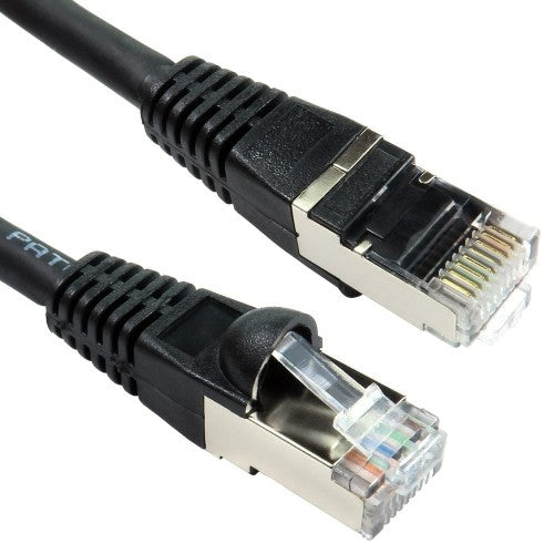 Cables Direct 1m CAT6a, M - M networking cable Black S/FTP (S-STP)