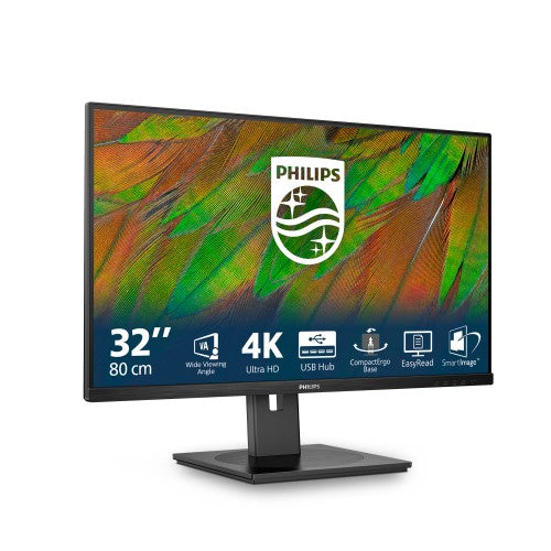 Philips 3000 series 32B1N3800/00 computer monitor 80 cm (31.5") 3840 x 2160 pixels 4K Ultra HD LCD Black