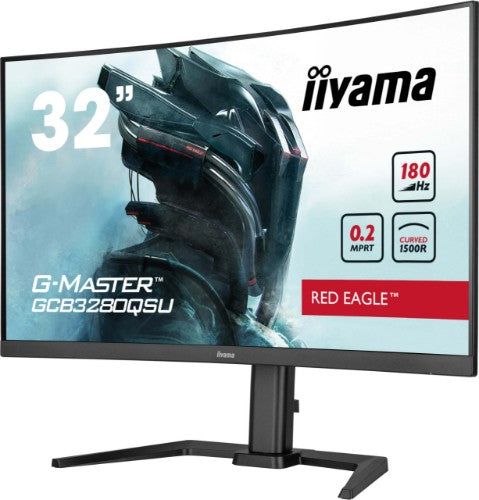 iiyama G-MASTER Immerse yourself in the game with the curved GCB3280QSU Red Eagle with 180Hz refresh rate