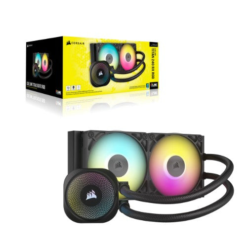 Corsair iCUE LINK TITAN RX RGB Processor All-in-one liquid cooler 12 cm Black 1 pc(s)