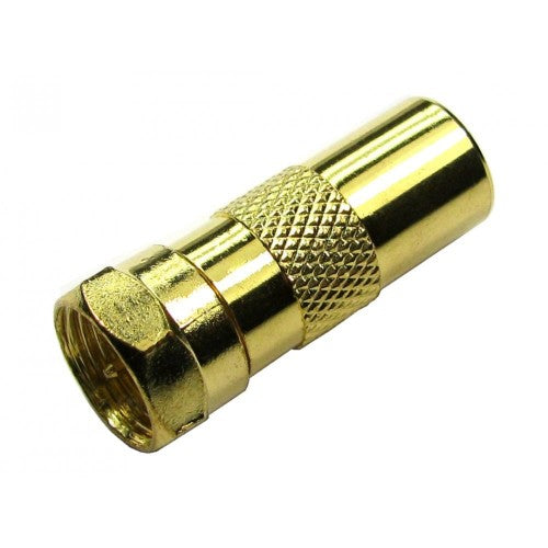 Cables Direct 3-FM-9M cable gender changer F Type RF Coax TV Aerial Gold