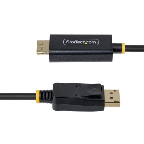 StarTech.com 2m DisplayPort to HDMI Adapter Cable with Gripping Connectors, 4K 60Hz, HDR, Uni-Directional DP to HDMI Video Converter, DP Desktop to HDMI Monitor