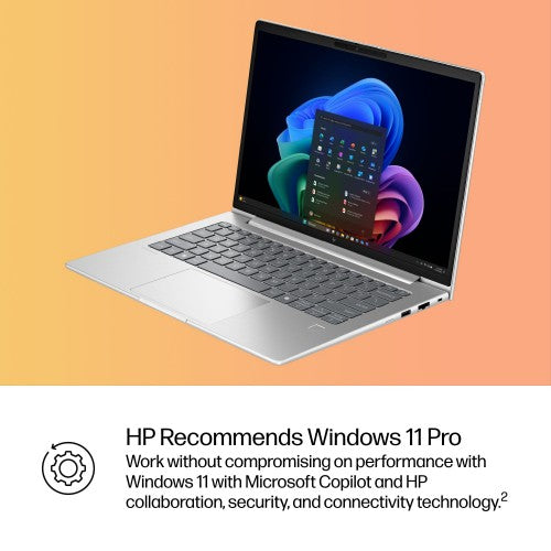 HP EliteBook 6 G1q Next Gen AI PC Copilot+ PC Qualcomm Snapdragon X1P-42-100 Laptop 35.6 cm (14") WUXGA 64 GB LPDDR5x-SDRAM 1 TB SSD Wi-Fi 7 (802.11be) Windows 11 Pro Silver