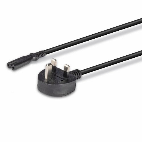 Lindy 3m UK 3 Pin Plug To IEC C7 Mains Power Cable, Black