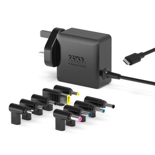 Port Designs 904065UWUK power adapter/inverter Indoor 65 W Black