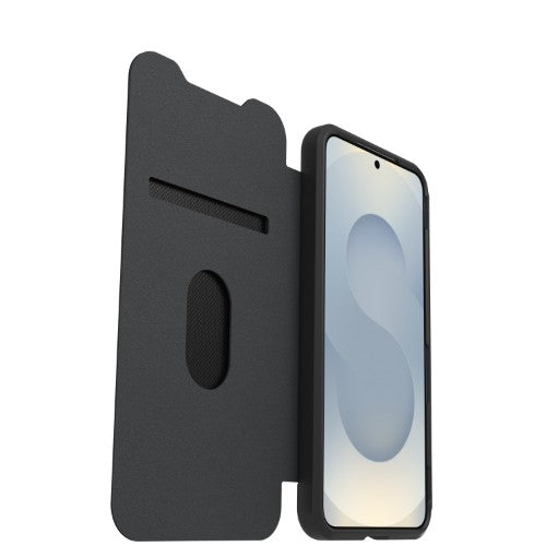 OtterBox React Folio Series for Samsung Galaxy S25, transparent/black - No Retail Packaging