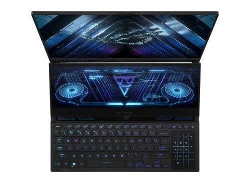 ASUS ROG Zephyrus Duo 16 GX650PY-NM010W AMD Ryzen™ 9 7945HX Laptop 40.6 cm (16") WQXGA 32 GB DDR5-SDRAM 2 TB SSD NVIDIA GeForce RTX 4090 Wi-Fi 6E (802.11ax) Windows 11 Home Black