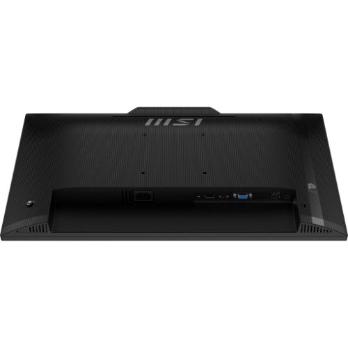 MSI Pro MP242PMG 23.8 Inch Monitor, FHD (1920 x 1080), 120Hz, IPS, 1ms, 1x HDMI 1.4b, 1x DP 1.2a, 1x D-Sub(VGA), 2xUSB 5Gbps Type-A, 1x USB 5Gbps Type-B, Built-in Speakers, Webcam, Anti-Glare, Anti-Flicker, Less Blue light, TÜV Certified, VESA, Kensington