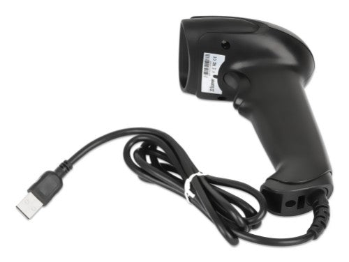 Manhattan Contact CCD Handheld Barcode Scanner, USB, 60mm Scan Width, Cable 152cm, Max Ambient Light 5,000 lux (sunlight), Black, Three Year Warranty