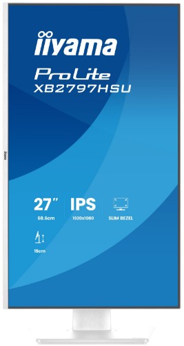 iiyama ProLite XB2797HSU-W1 computer monitor 68.6 cm (27") 1920 x 1080 pixels Full HD LED White