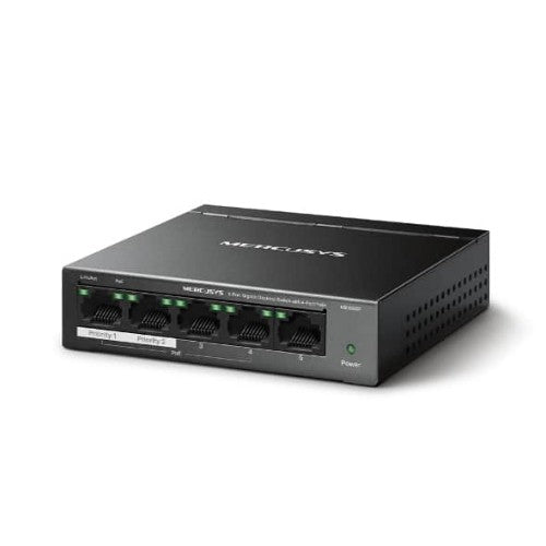 TP-LINK MERCUSYS 5PT BG DTOP SWITCH 4PT POE+