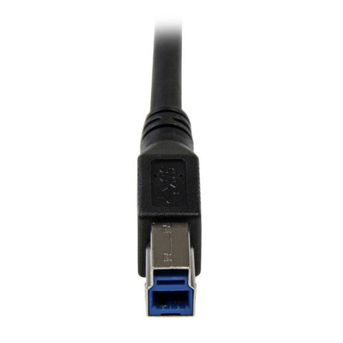 StarTech.com 3m Black SuperSpeed USB 3.0 Cable - Right Angle A to B - M/M