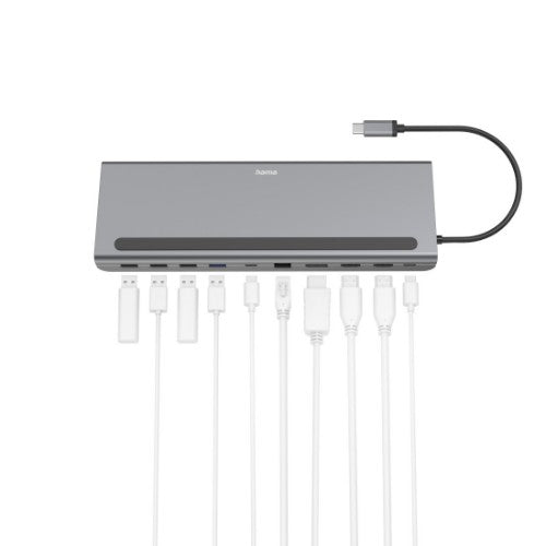 Hama USB-C Docking Station, Connect2Office Pro, 10 Ports