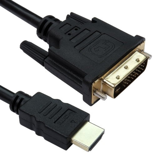 Cables Direct 77DVHD-3302 video cable adapter 2 m HDMI Type A (Standard) DVI-D Black