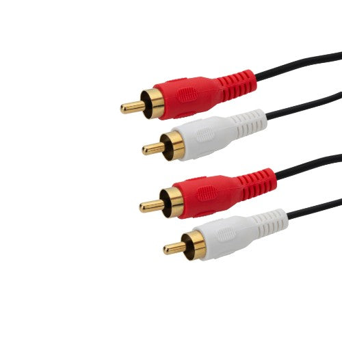 connektgear 3m 2 x RCA/Phono Audio Cable - Male to Male - Gold Connectors