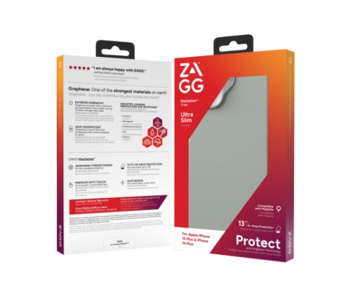 ZAGG Cases Manhattan Snap Apple iPhone 15 Plus/iPhone 14 Plus Sage EN/FR