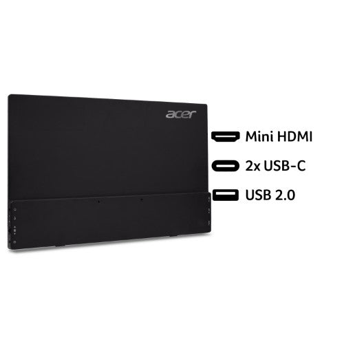 Acer PM161QT portable monitor - 15.6", Full HD (1920x1080), IPS, 60Hz, 6ms, AdaptiveSync, black