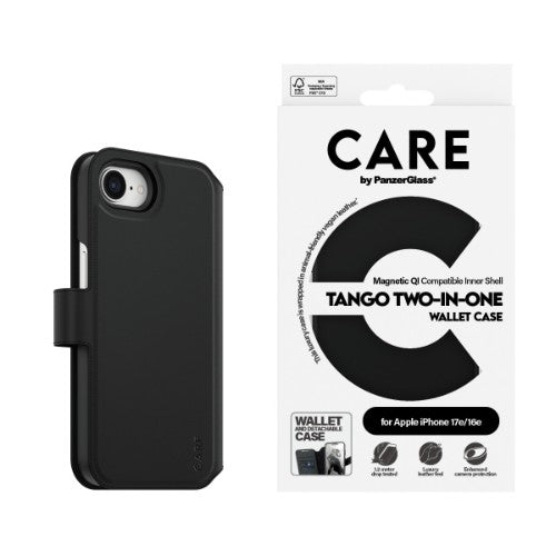 PanzerGlass CARE™ by ® Tango 2-in-1 Wallet Case w. Qi iPhone 17e | 16e