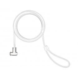 Compulocks T-bar Security Keyed Cable Lock White