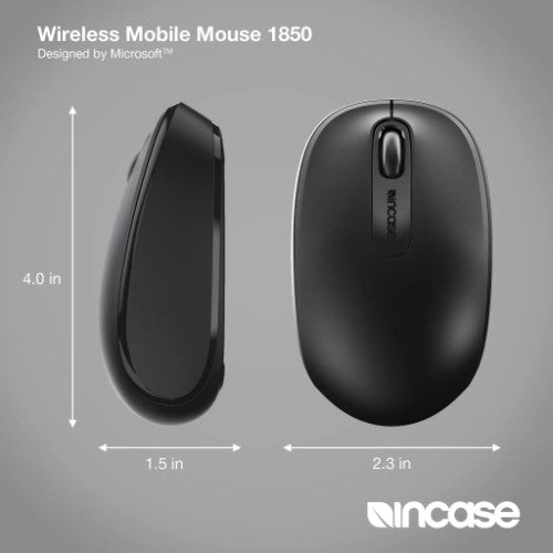 Incase Designed by Microsoft Wireless Mobile 1850 mouse Travel Ambidextrous RF Wireless Optical