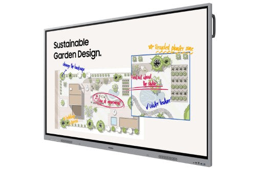 Samsung WE75FX interactive whiteboard 190.5 cm (75") 3840 x 2160 pixels Touchscreen Grey HDMI