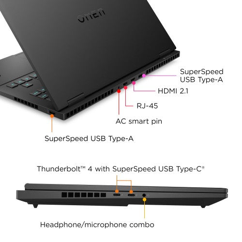OMEN by HP OMEN 16-wf1004na Intel® Core™ i9 i9-14900HX Laptop 40.9 cm (16.1") Full HD 32 GB DDR5-SDRAM 1 TB SSD NVIDIA GeForce RTX 4080 Wi-Fi 7 (802.11be) Windows 11 Home Black