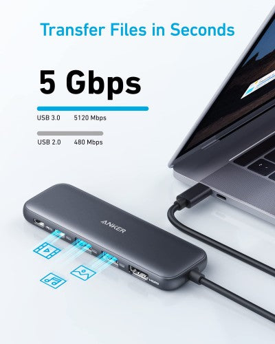 Anker 332 Wired USB 3.2 Gen 1 (3.1 Gen 1) Type-C Black