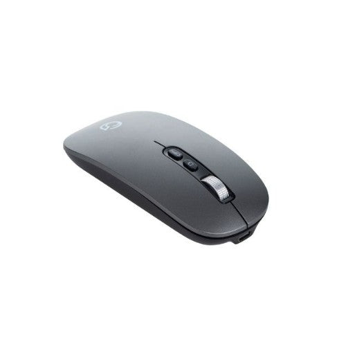 connektgear KB238 Wireless Multimedia UK Layout Keyboard & 5 Button Optical Mouse - Silver With Black Keys