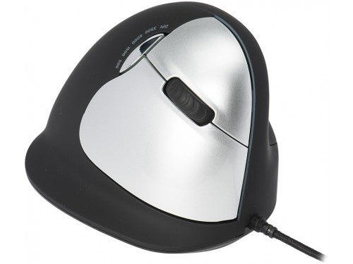 R-Go Tools Ergonomic mouse R-Go HE Break with break software, large (hand size ≥ 185 mm), right-handed, Wired, black