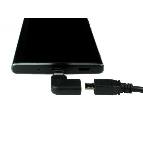 Cables Direct USB3C-MICROB90 cable gender changer USB Type C Micro USB Type B Black
