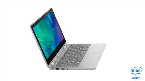 Lenovo IdeaPad Flex 3 11IGL05 Intel® Pentium® Silver N5030 Hybrid (2-in-1) 29.5 cm (11.6") Touchscreen HD 4 GB DDR4-SDRAM 64 GB eMMC Wi-Fi 5 (802.11ac) Windows 10 Home in S mode English Grey, Platinum