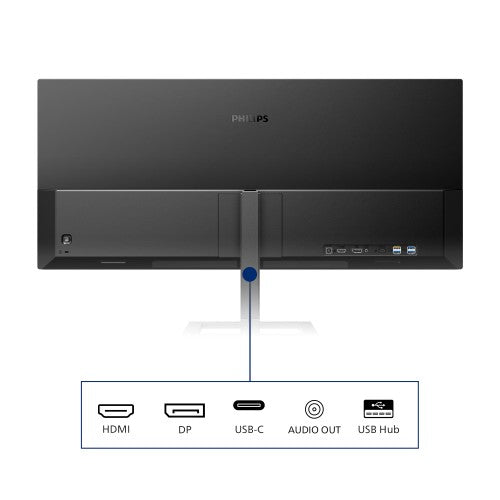 Philips E Line 346E2LAE/00 computer monitor 86.4 cm (34") 3440 x 1440 pixels Wide Quad HD LCD Black