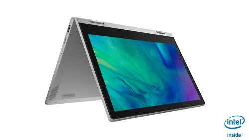 Lenovo IdeaPad Flex 3 11IGL05 Intel® Pentium® Silver N5030 Hybrid (2-in-1) 29.5 cm (11.6") Touchscreen HD 4 GB DDR4-SDRAM 64 GB eMMC Wi-Fi 5 (802.11ac) Windows 10 Home in S mode English Grey, Platinum