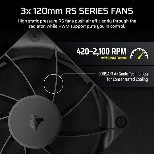 Corsair Nautilus 360 RS Processor All-in-one liquid cooler 12 cm Black