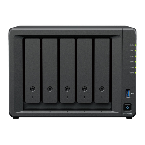 Synology DiskStation DS1525+ NAS/storage server Ryzen Embedded V1500B 8 GB DDR4 0 TB Black