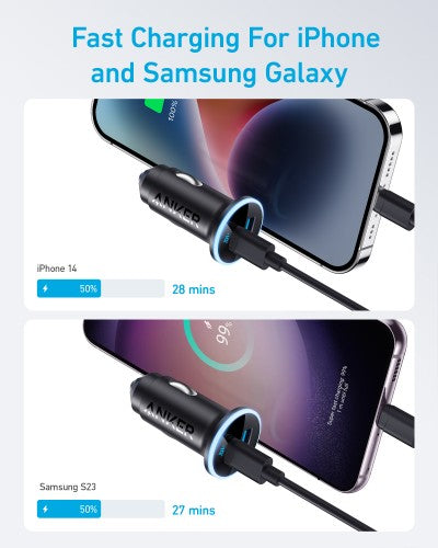 Anker A2735G11 mobile device charger Headphones, Smartphone, Tablet, Universal Black Cigar lighter Auto