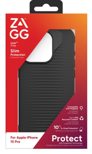 ZAGG Cases Luxe Snap PCR Apple iPhone 15 Pro Black EN/FR