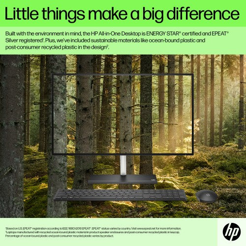 HP 24 -ck0000na AMD Ryzen™ 5 5625U 60.5 cm (23.8") 1920 x 1080 pixels All-in-One PC 8 GB DDR4-SDRAM 256 GB SSD Windows 11 Home Wi-Fi 5 (802.11ac) Black