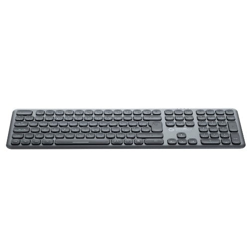 connektgear KB238 Wireless Multimedia UK Layout Keyboard & 5 Button Optical Mouse - Silver With Black Keys