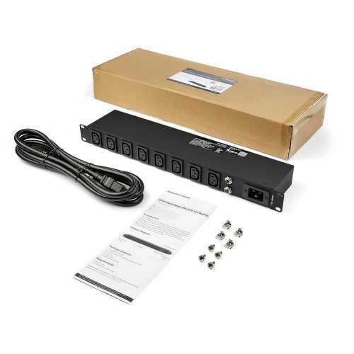StarTech.com 8-Port Rack-Mount PDU with C13 Outlets - 16 A - 10 ft. Power Cord (BS 1363) - 1U