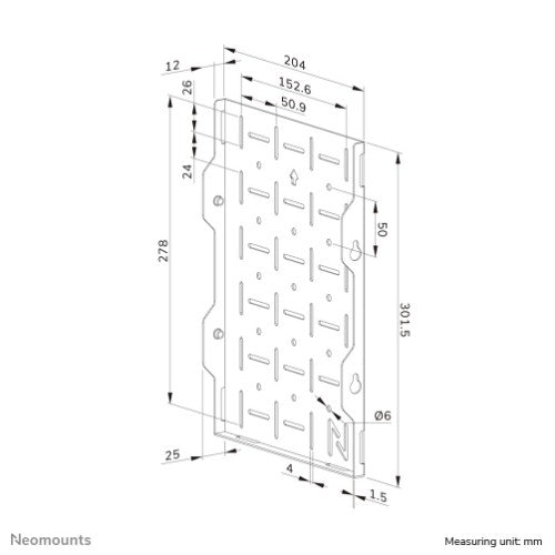 Neomounts AWL05-750BL AV hardware rack - universal