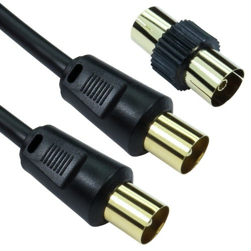 Cables Direct 2TV-000HBK coaxial cable 0.5 m RF Black