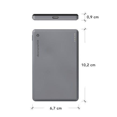 dbramante1928 re-charge - Power Bank 5K Wireless - Grey
