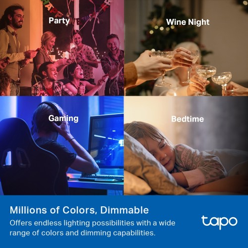 TP-Link Tapo Smart WiFi Light Bulb, Multicolor