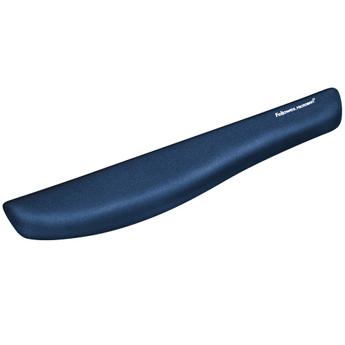 Fellowes Keyboard Wrist Rest - PlushTouch Wrist Rest with Non Skid Rubber Base & Antibacterial Protection - Ergonomic Wrist Support for Computer, Laptop, Home Office Use - Blue