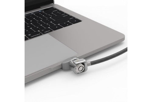 Compulocks Ledge Lock Adapter for MacBook Pro 13" M1 & M2 with Keyed Cable Lock Silver
