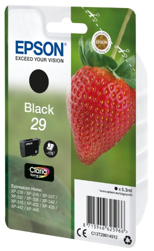 Epson C13T29814012/29 Ink cartridge black, 175 pages 5,3ml for Epson XP 235/335